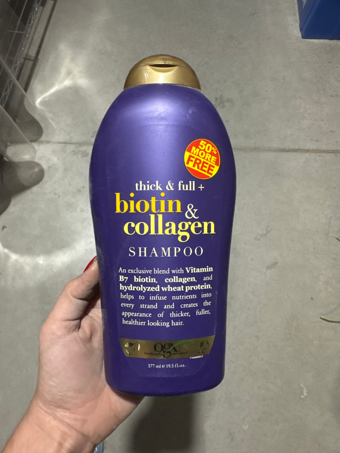 Cabello Delgado/ Brillo - Shampoo con Biotina 577ml