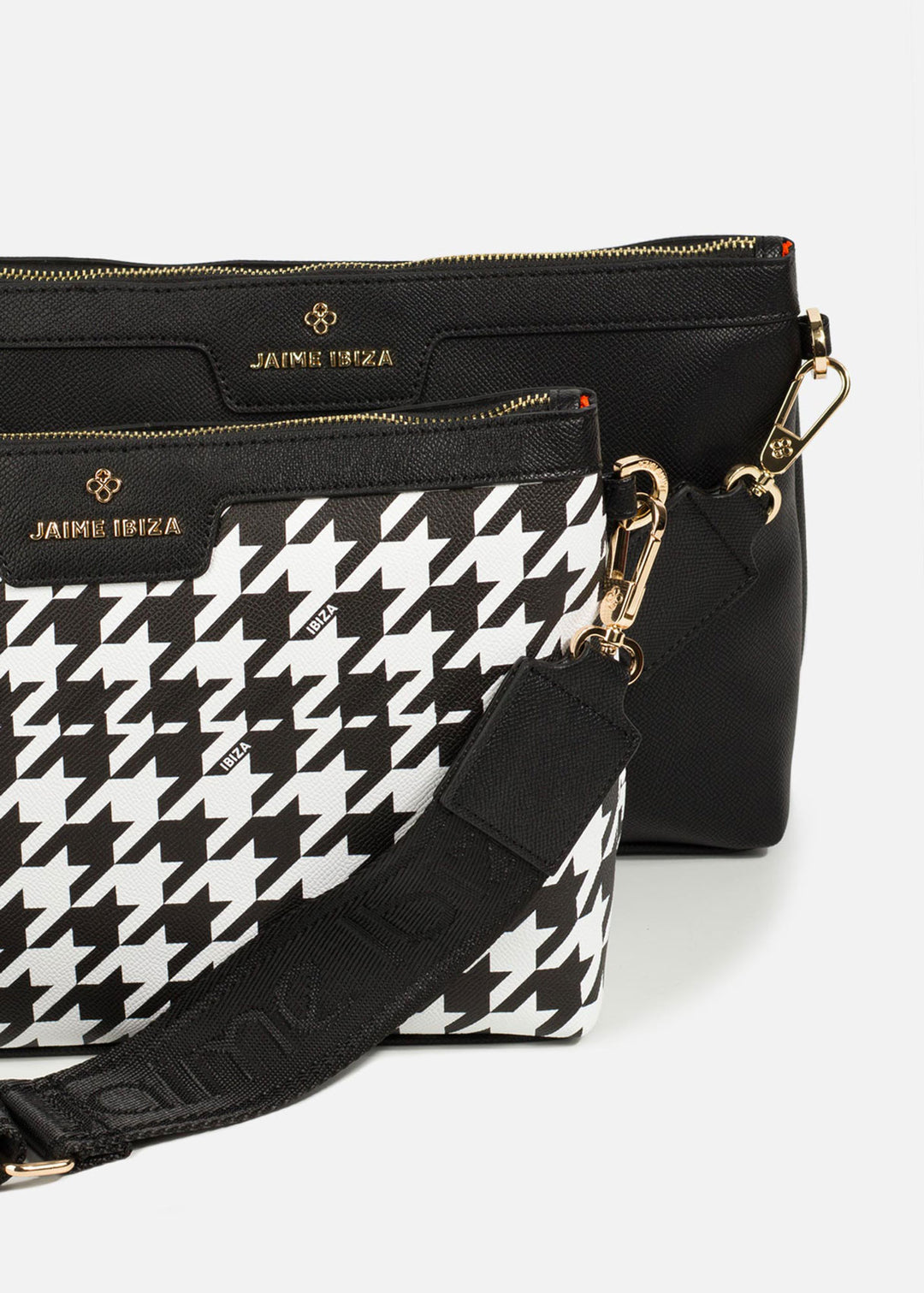 Crossbody pata de gallo y negro JI 203 1 pz