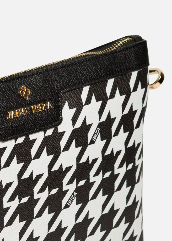 Crossbody pata de gallo y negro JI 203 1 pz