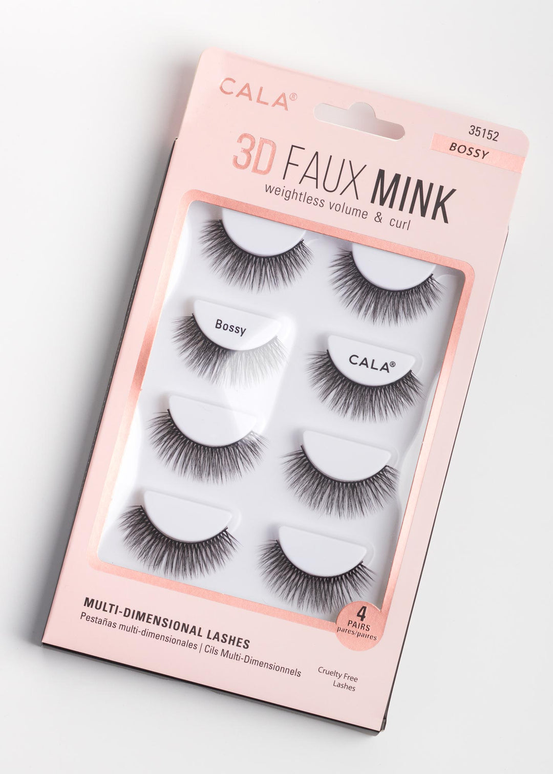 Pestañas de visión falso 3D Bossy (Pack de 4)