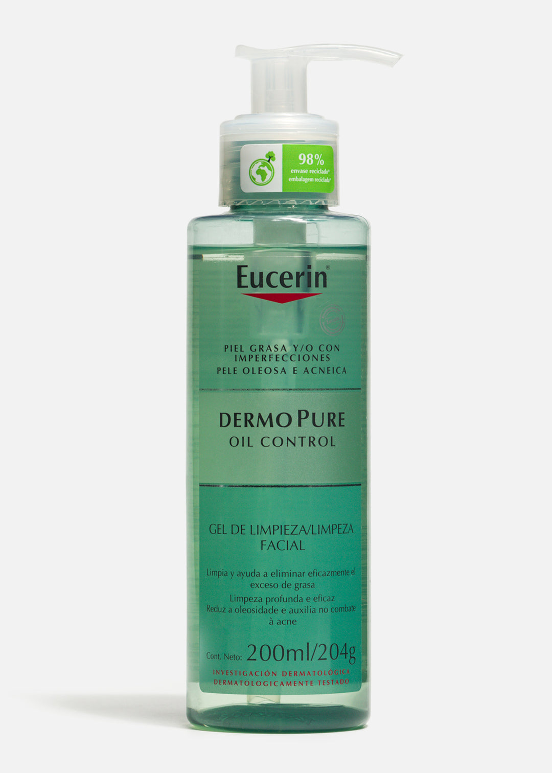 Eucerin DERMOPURE Oil Control Gel Limpiador 200 ml - DERMA SHOP