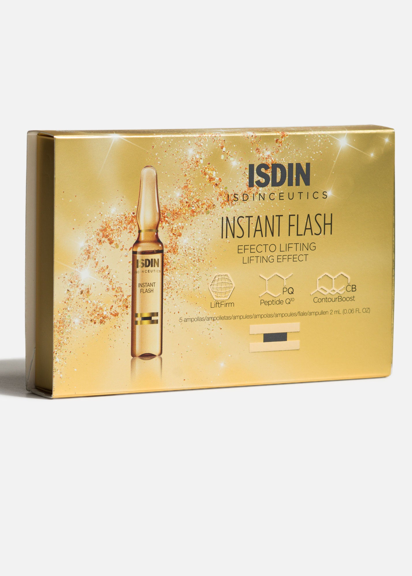 Isdinceutics Instant Flash, 5 Ampolletas de 2 ml c/u.