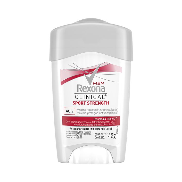 REXONA desodorante CLINICAL antitranspirante en crema para caballero 48 g 