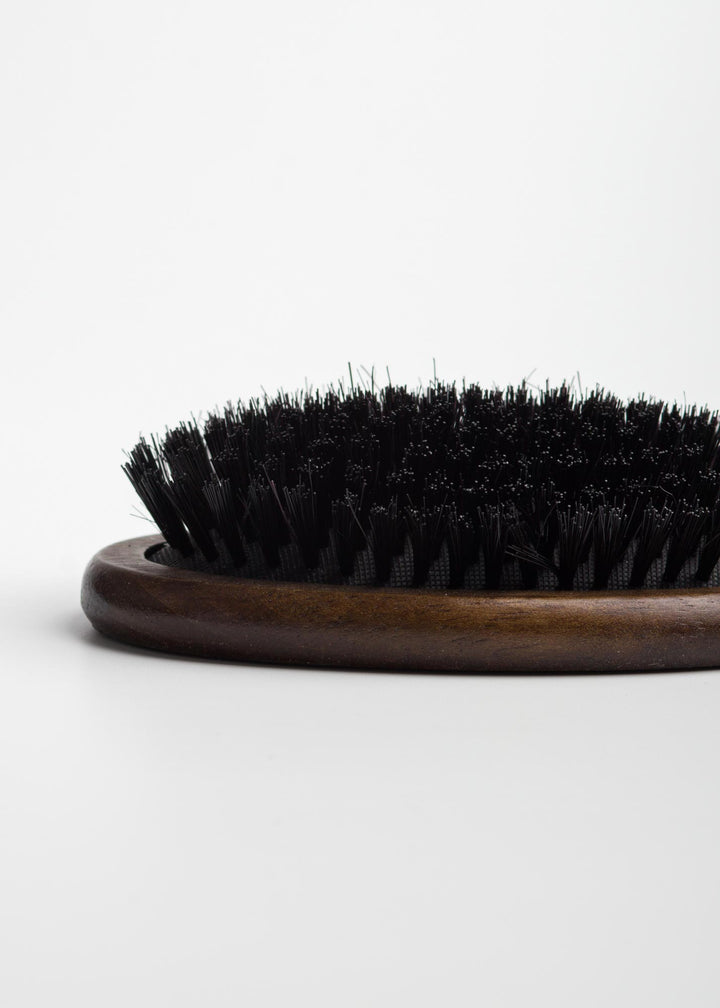 Cepillo de pelo de cerdas de jabalí de bambú oscuro