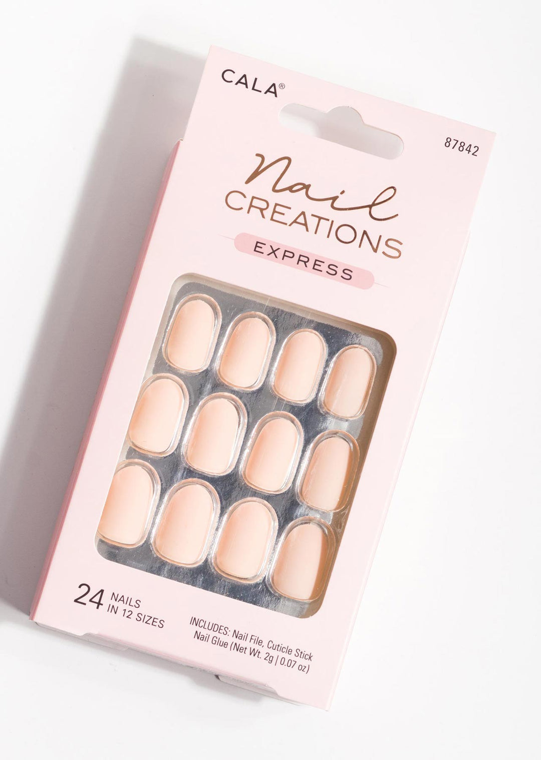 Nail creations Express Oval Matte Nude - 24 Pcs